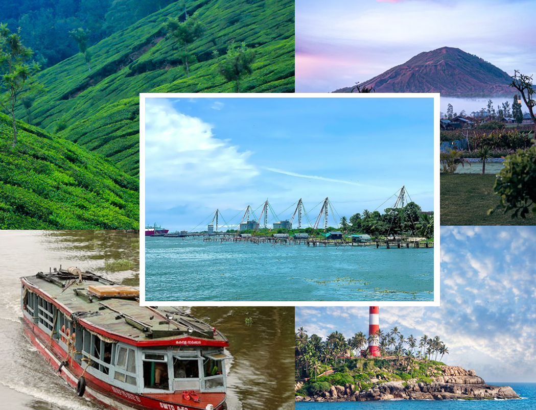 Munnar - Thekkady - Alleppey - Kovalam - Trivandrum